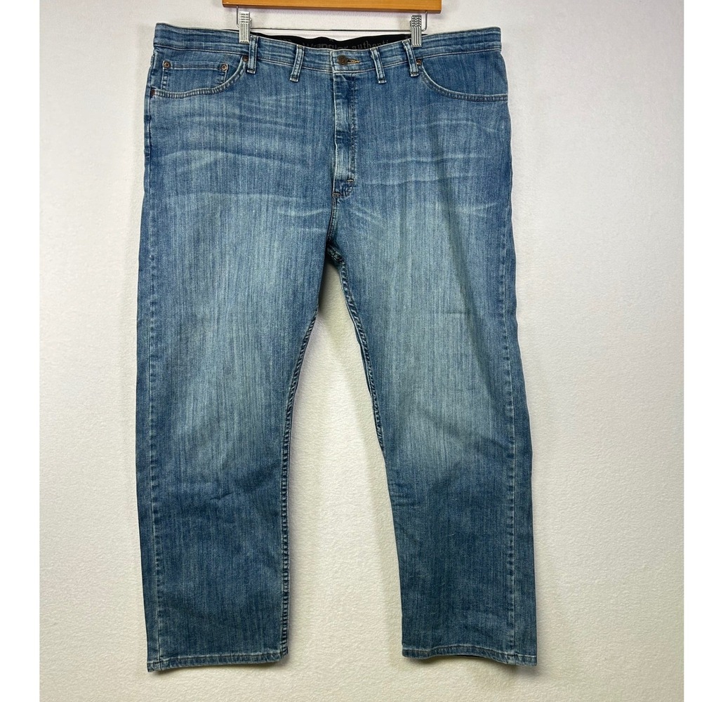 Wrangler Authentics Mens Jeans 44x29 Blue Straight‎ Leg Denim Pants
